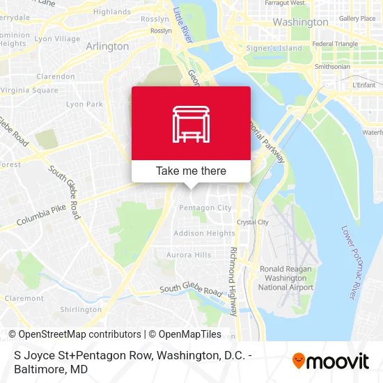 S Joyce St+Pentagon Row map