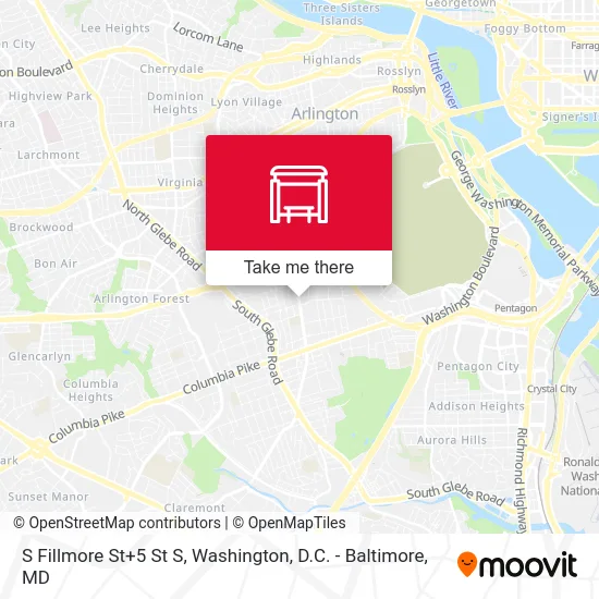 S Fillmore St+5 St S map