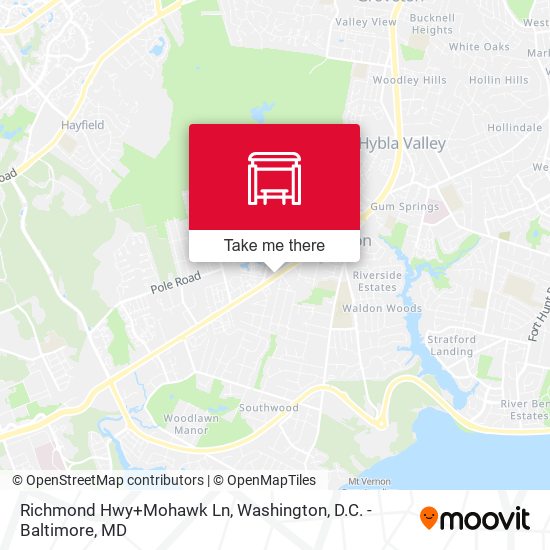 Mapa de Richmond Hwy+Mohawk Ln