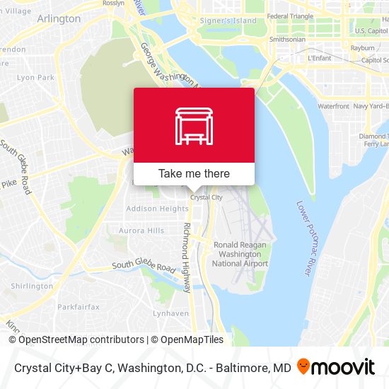 S Bell St+Crystal City (Bus Bay C) map