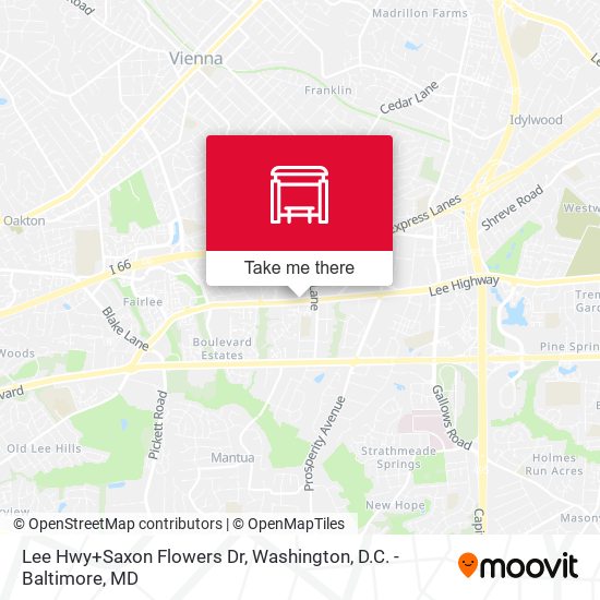 Lee Hwy+Saxon Flowers Dr map