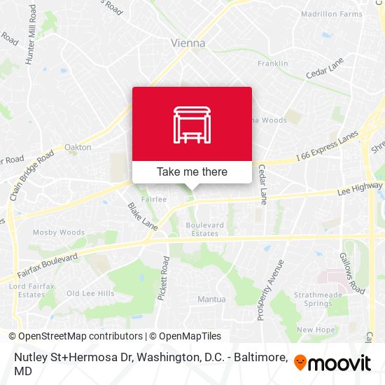 Mapa de Nutley St+Hermosa Dr