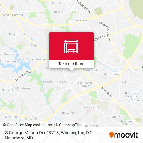 S George Mason Dr+#3713 map