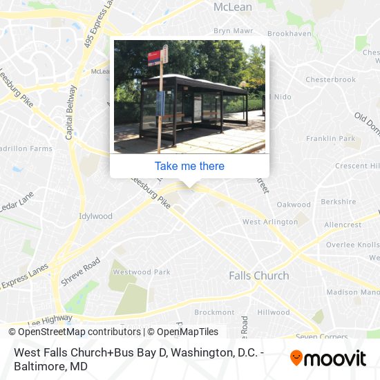 West Falls Church+Bus Bay D map