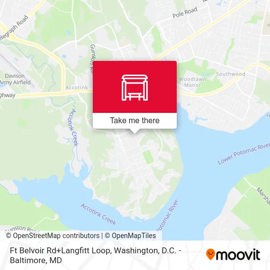 Ft Belvoir Rd+Langfitt Loop map