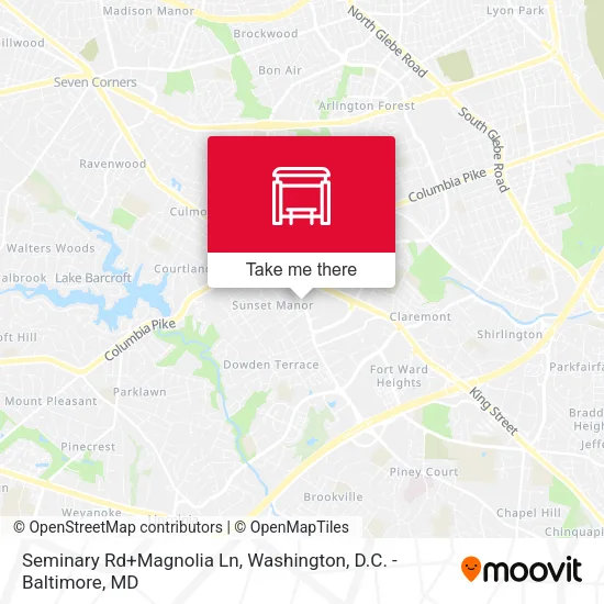 Seminary Rd+Magnolia Ln map