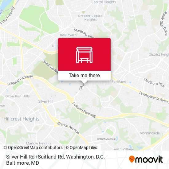 Silver Hill Rd+Suitland Rd map