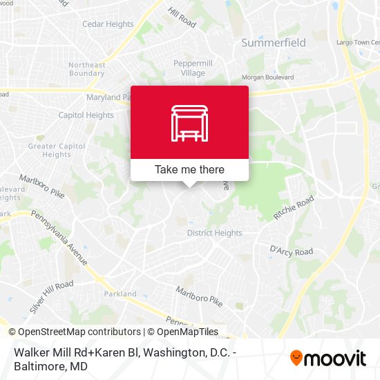 Mapa de Walker Mill Rd+Karen Bl