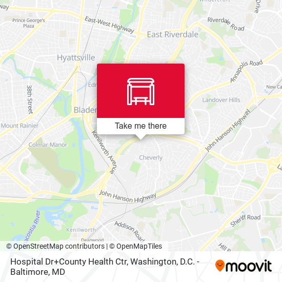 Hospital Dr+County Health Ctr map