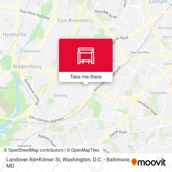 Landover Rd+Kilmer St map