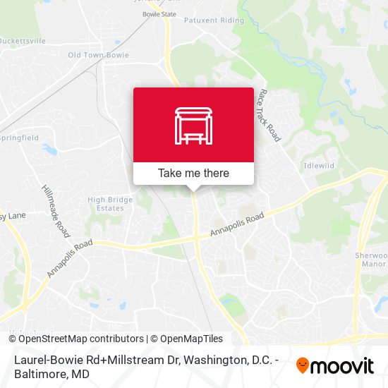 Mapa de Laurel-Bowie Rd+Millstream Dr