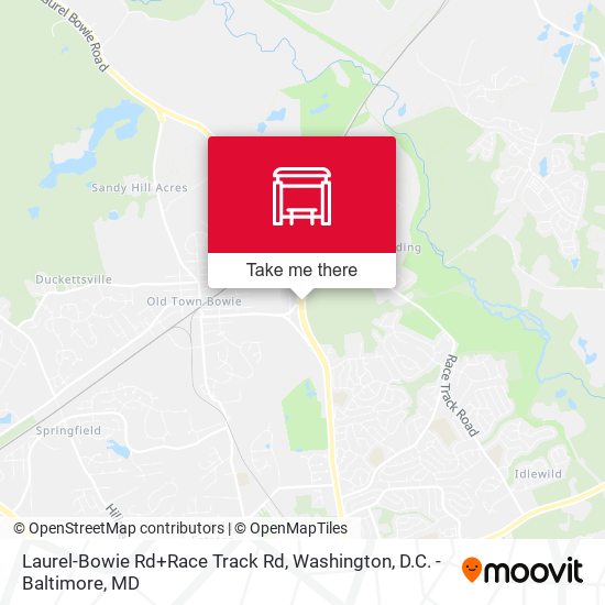 Mapa de Laurel-Bowie Rd+Race Track Rd