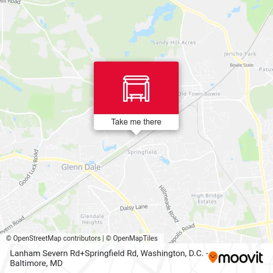 Lanham Severn Rd+Springfield Rd map
