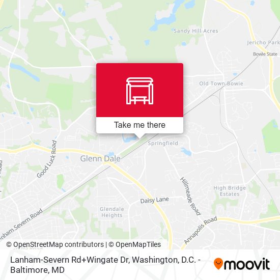 Lanham-Severn Rd+Wingate Dr map
