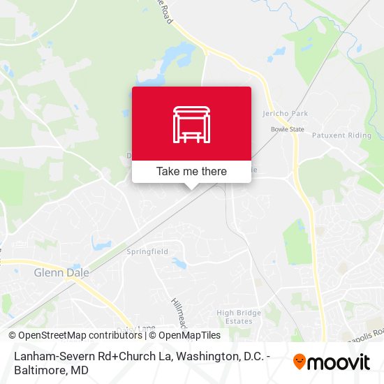 Lanham-Severn Rd+Church La map