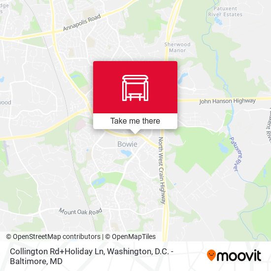 Collington Rd+Holiday Ln map