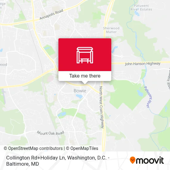 Collington Rd+Holiday Ln map