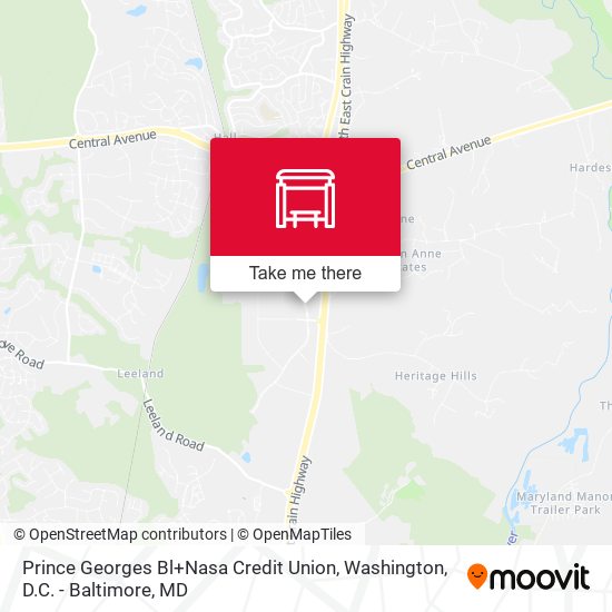 Prince Georges Bl+Nasa Credit Union map