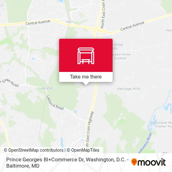 Prince Georges Bl+Commerce Dr map