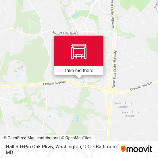 Hall Rd+Pin Oak Pkwy map