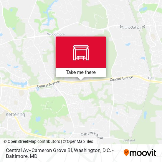 Mapa de Central Av+Cameron Grove Bl