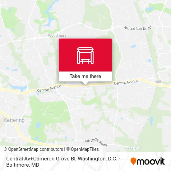 Central Av+Cameron Grove Bl map