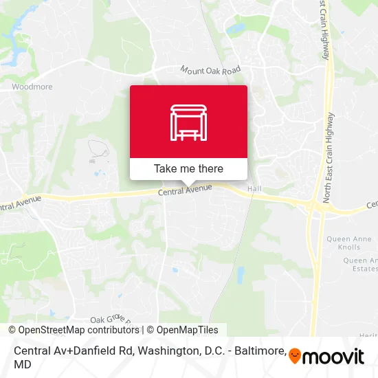 Central Av+Danfield Rd map