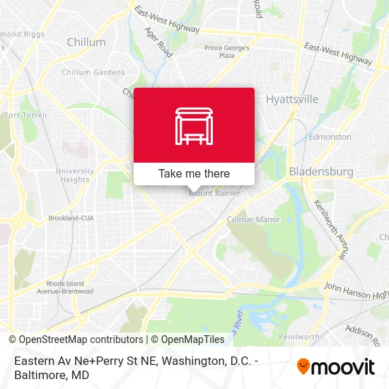 Eastern Av Ne+Perry St NE map