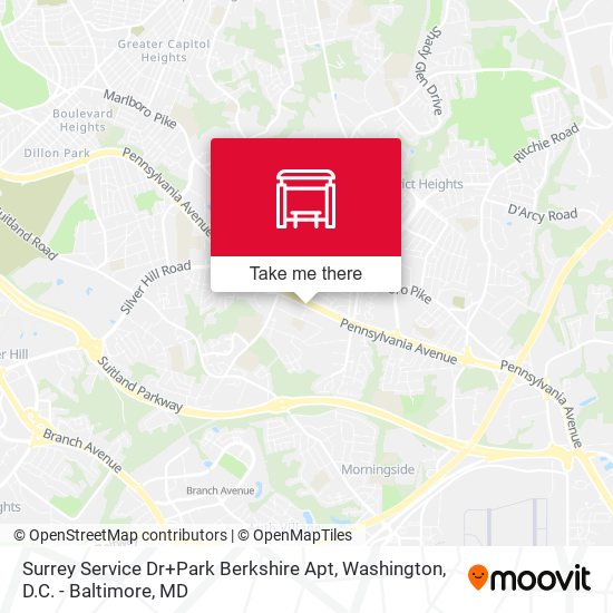 Surrey Service Dr+Park Berkshire Apt map