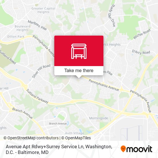 Mapa de Avenue Apt Rdwy+Surrey Service Ln