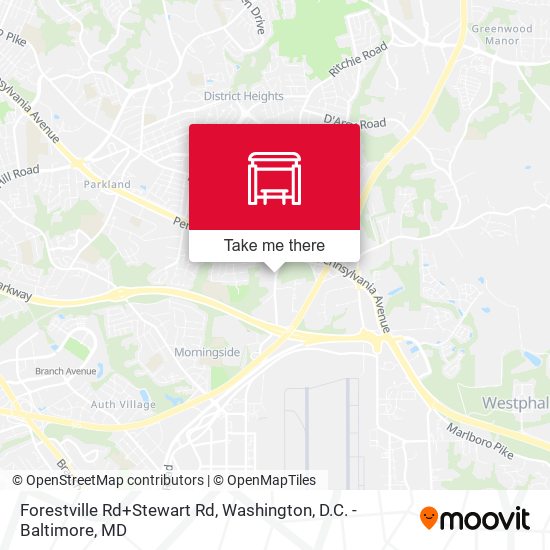 Forestville Rd+Stewart Rd map