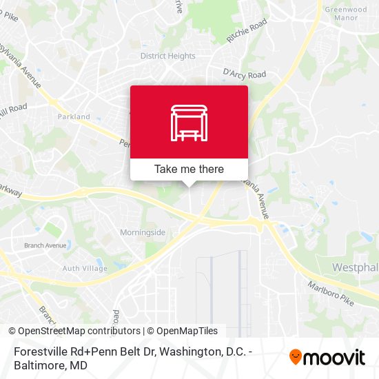 Mapa de Forestville Rd+Penn Belt Dr