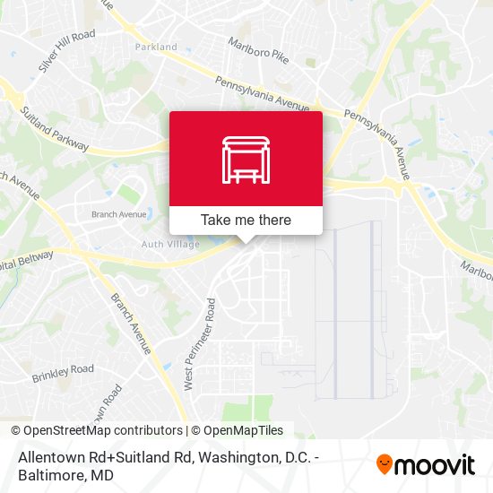 Allentown Rd+Suitland Rd map