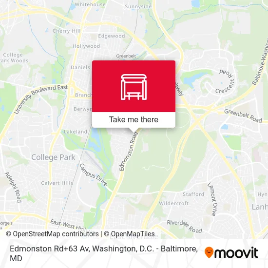 Edmonston Rd+63 Av map