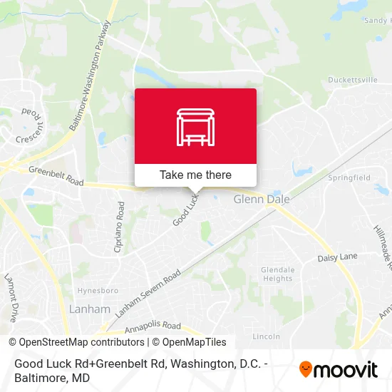 Good Luck Rd+Greenbelt Rd map