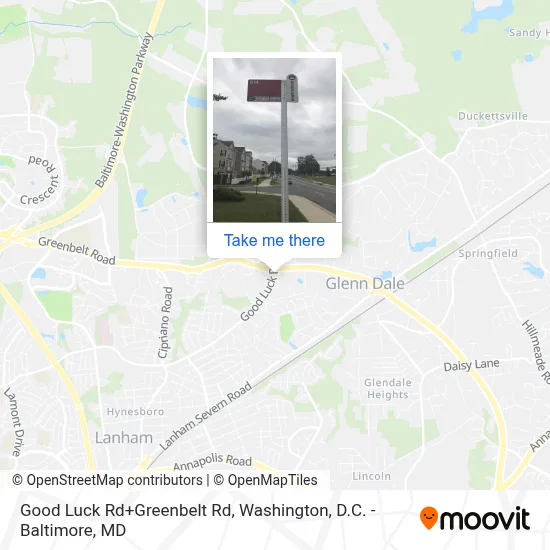 Good Luck Rd+Greenbelt Rd map