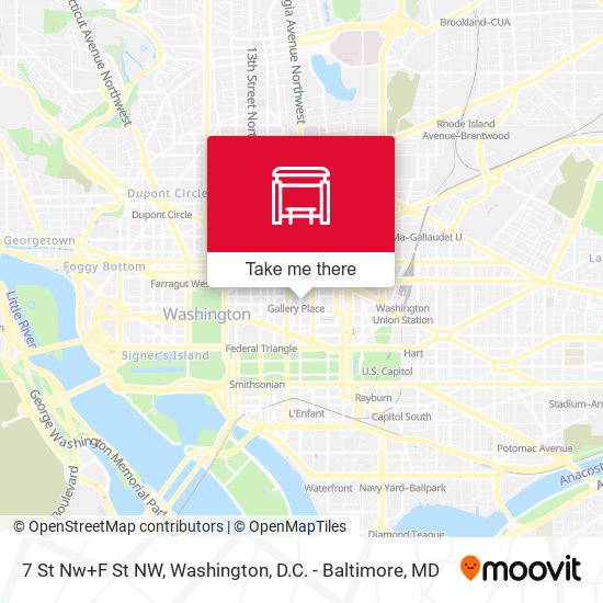 7 St Nw+F St NW map
