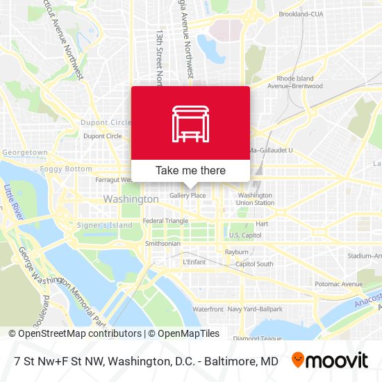 Mapa de 7 St Nw+F St NW