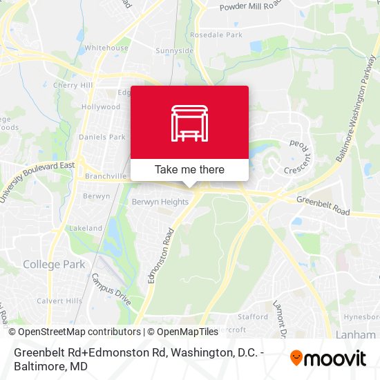 Greenbelt Rd+Edmonston Rd map