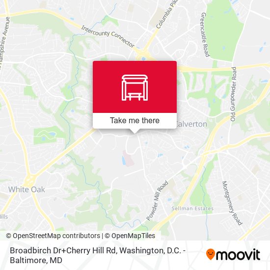 Broadbirch Dr+Cherry Hill Rd map