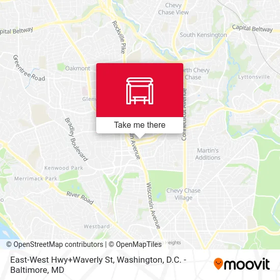 Mapa de East-West Hwy+Waverly St