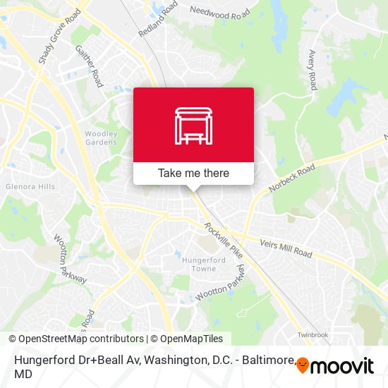 Hungerford Dr+Beall Av map