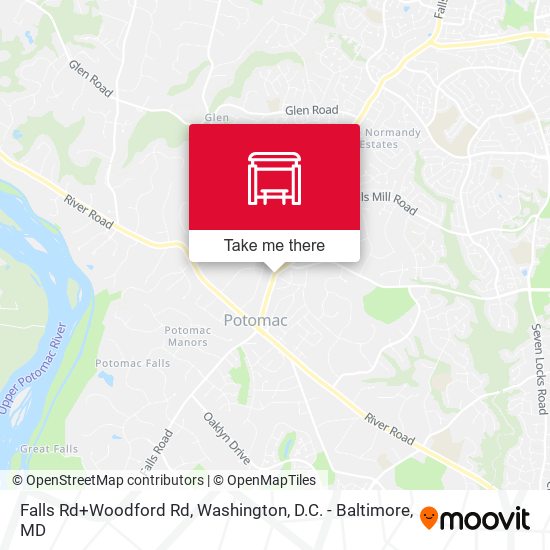 Falls Rd+Woodford Rd map