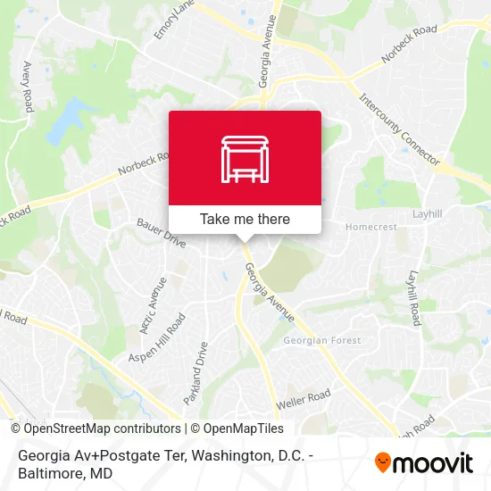 Georgia Av+Postgate Ter map