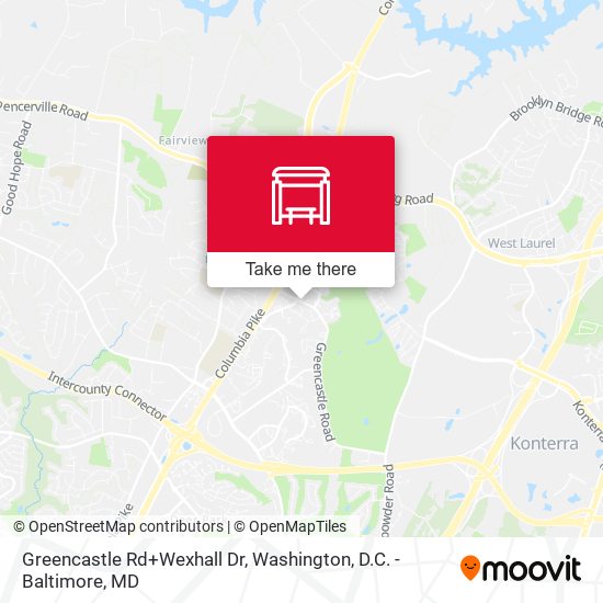 Greencastle Rd+Wexhall Dr map