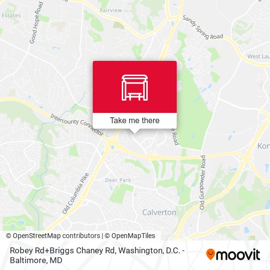 Robey Rd+Briggs Chaney Rd map