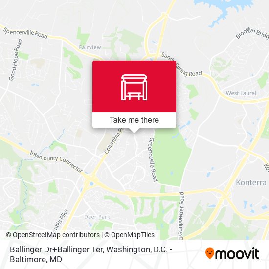 Mapa de Ballinger Dr+Ballinger Ter