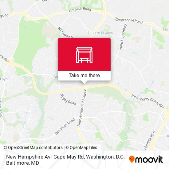 New Hampshire Av+Cape May Rd map