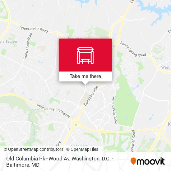Mapa de Old Columbia Pk+Wood Av