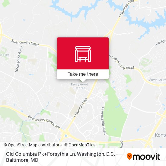 Old Columbia Pk+Forsythia Ln map